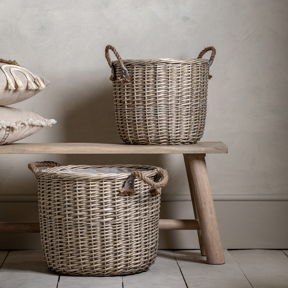Set of 2 Round Baskets