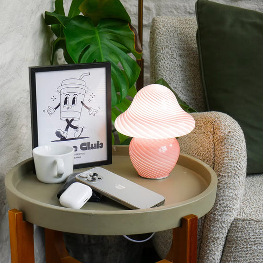 Shroom Shine Mushroom Table Lamp in Pink