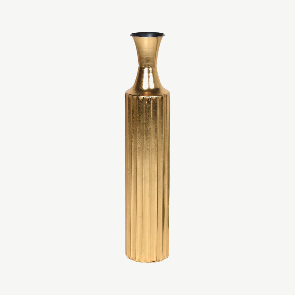Tall Gold Metal Vase