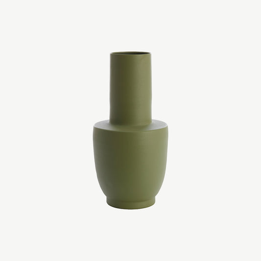 Tall Olive Green Vase