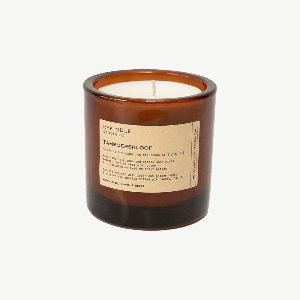 Tamboerskloof Amber Glass Candle