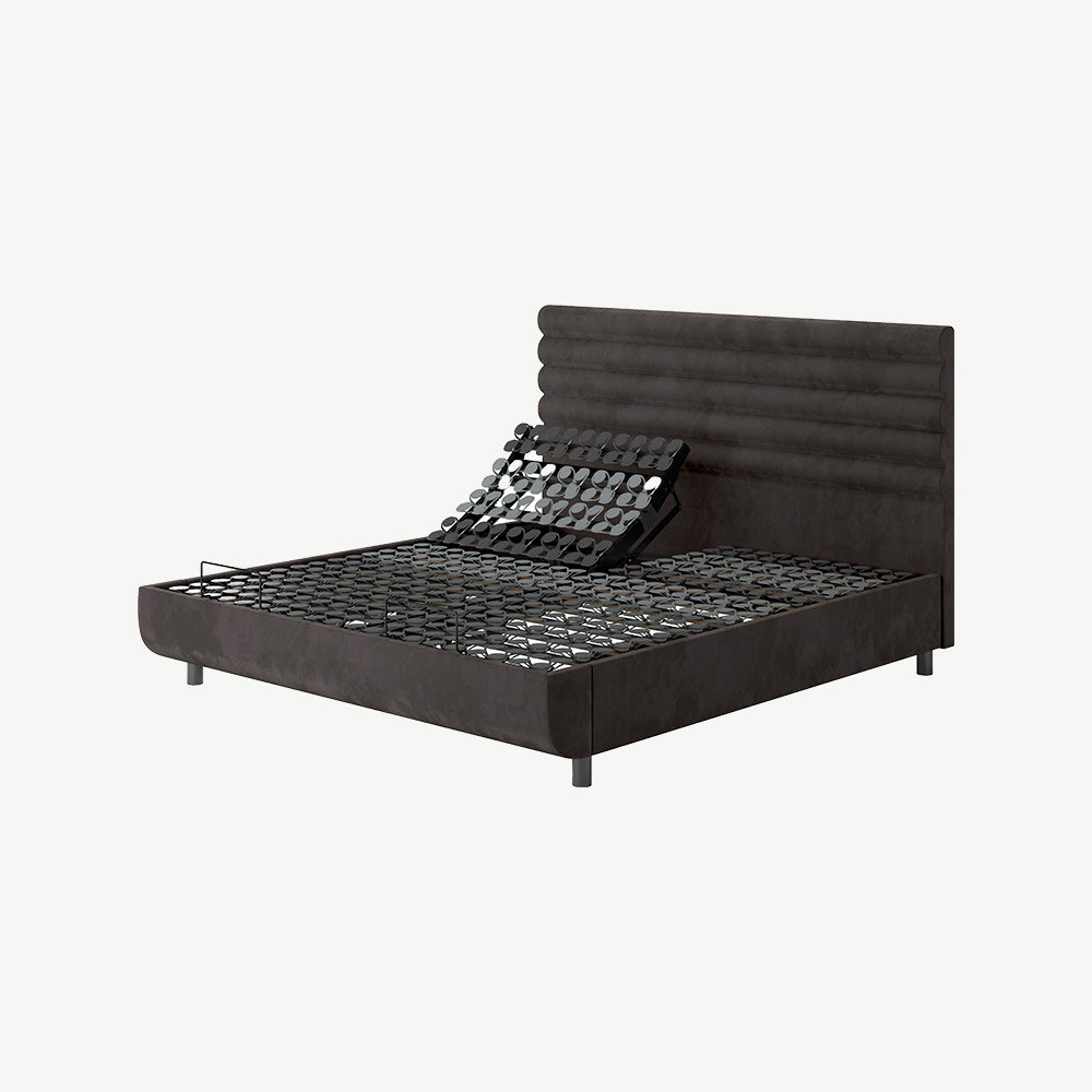 TEMPUR® Arc Ottoman with Vetra Headboard Dark Grey