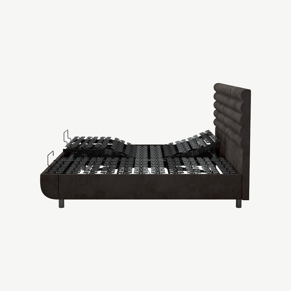 TEMPUR® Arc Ottoman with Vetra Headboard Dark Grey