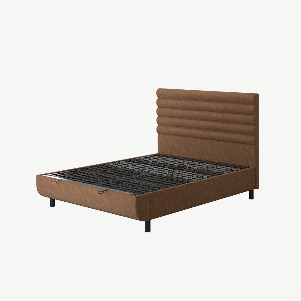 TEMPUR® Arc Ottoman with Vetra Headboard Brown