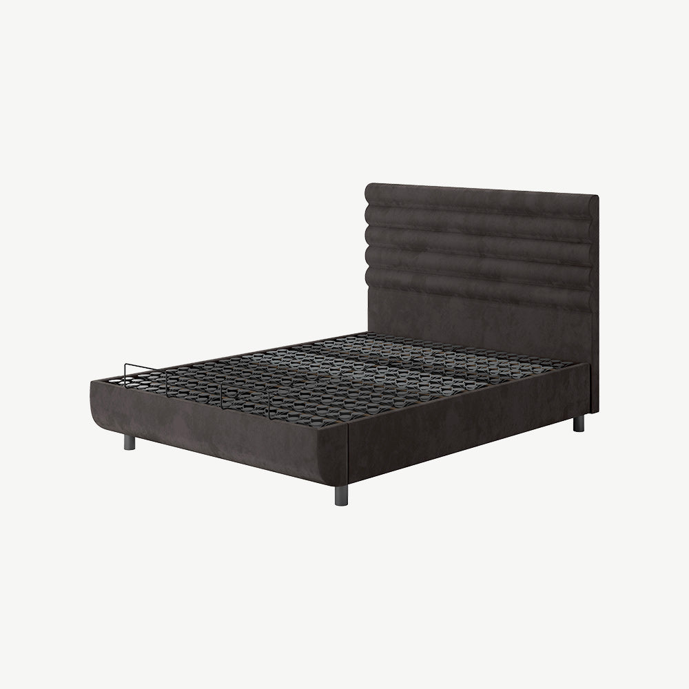 TEMPUR® Arc Ottoman with Vetra Headboard Dark Grey