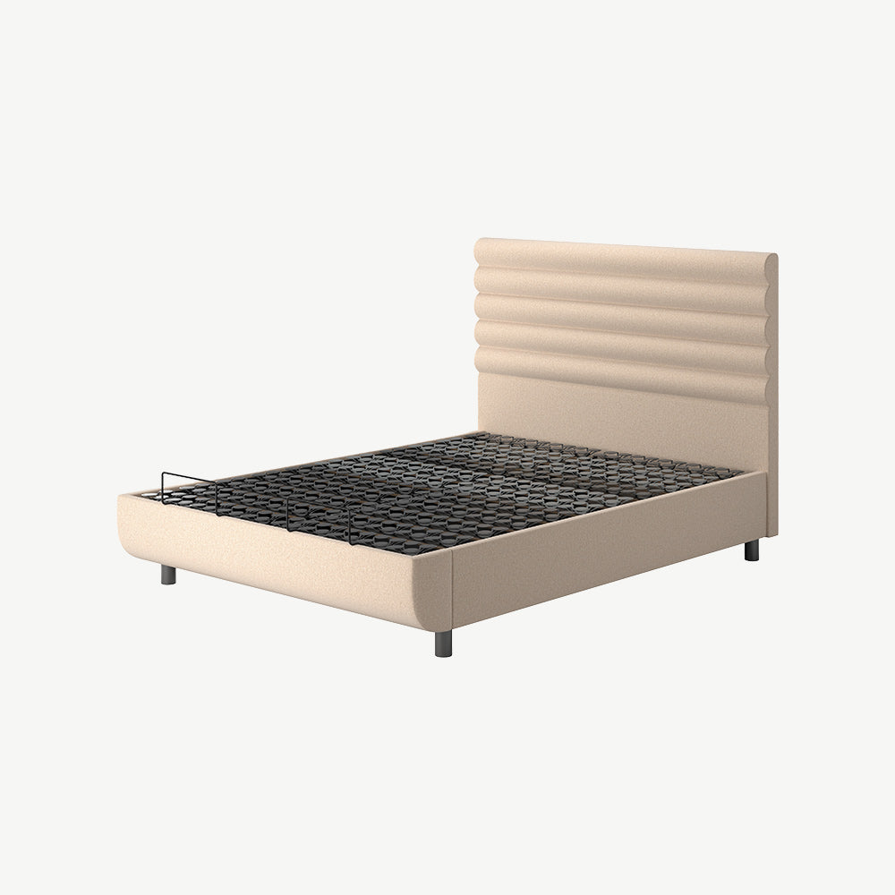 TEMPUR® Arc Ottoman with Vetra Headboard Sand