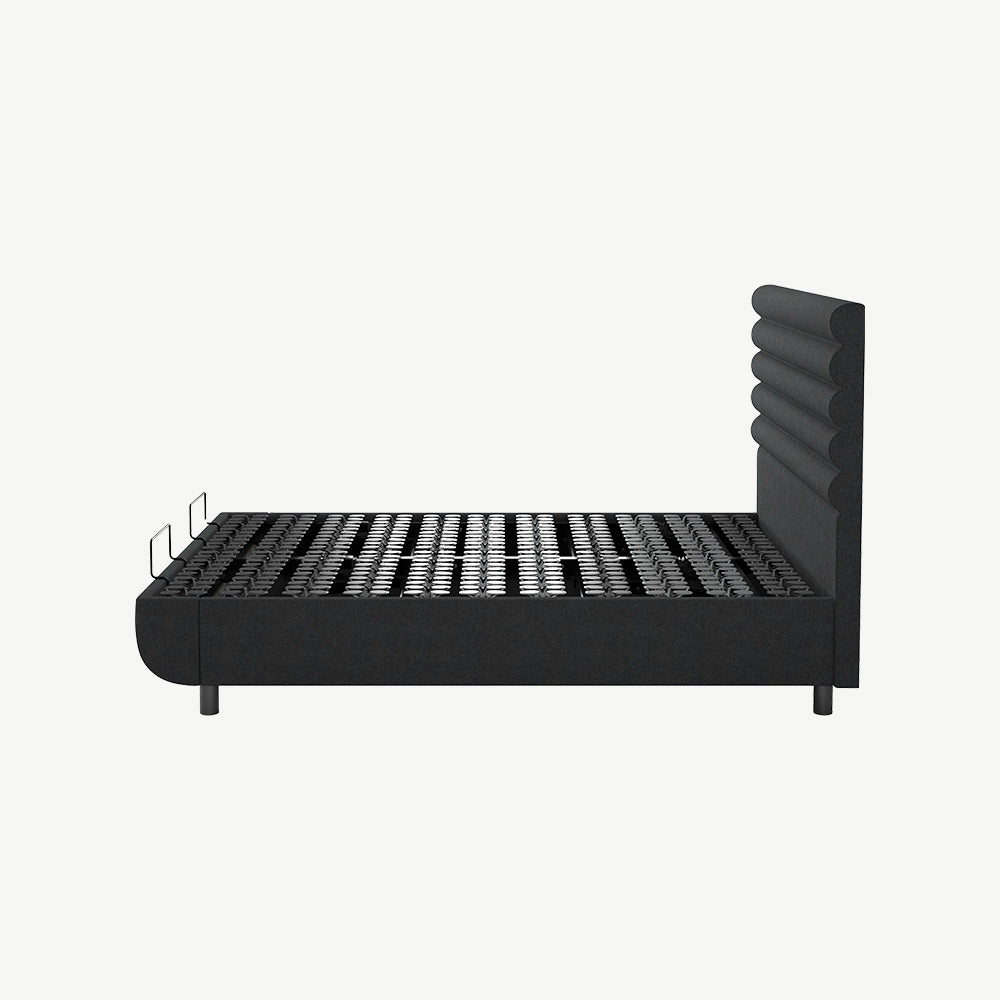 TEMPUR® Arc Ottoman with Vetra Headboard Dark Stone