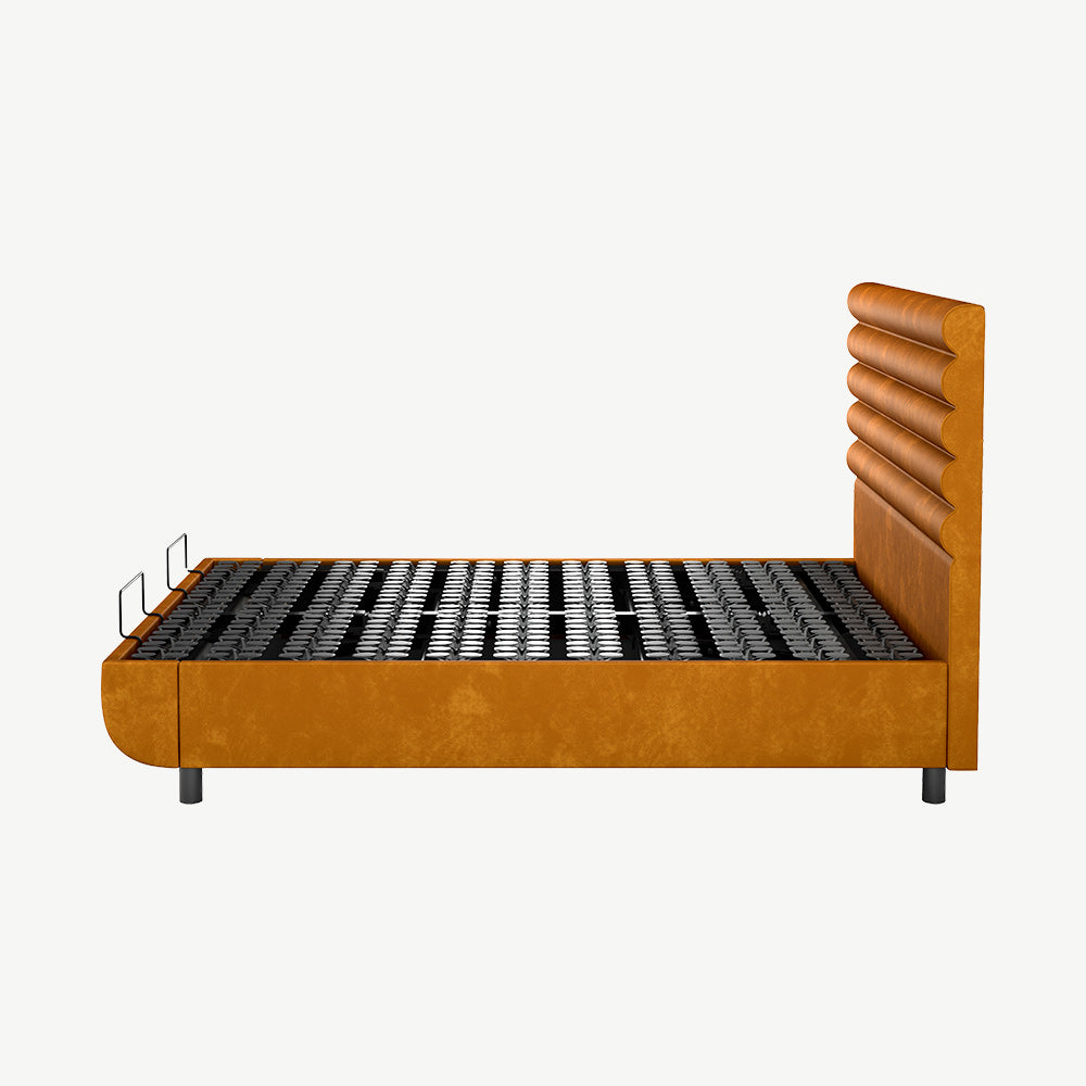 TEMPUR® Arc Ottoman with Vetra Headboard Gold