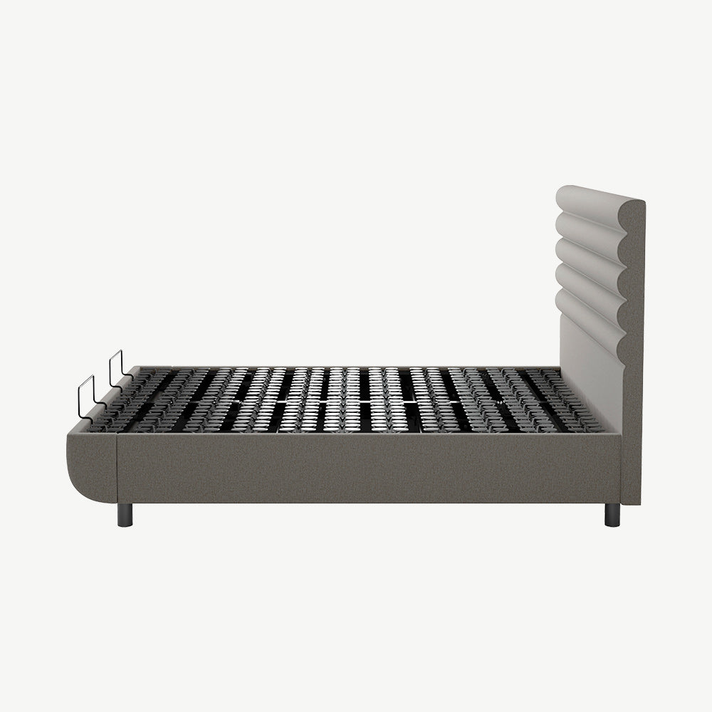 TEMPUR® Arc Ottoman with Vetra Headboard Warm Stone