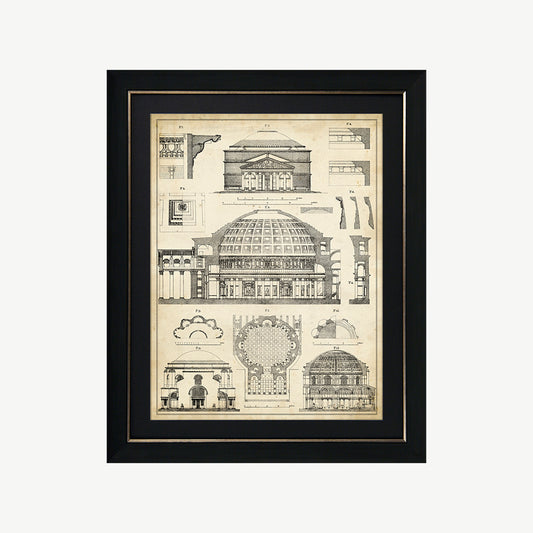 Vintage Architect Plans III Wall Art