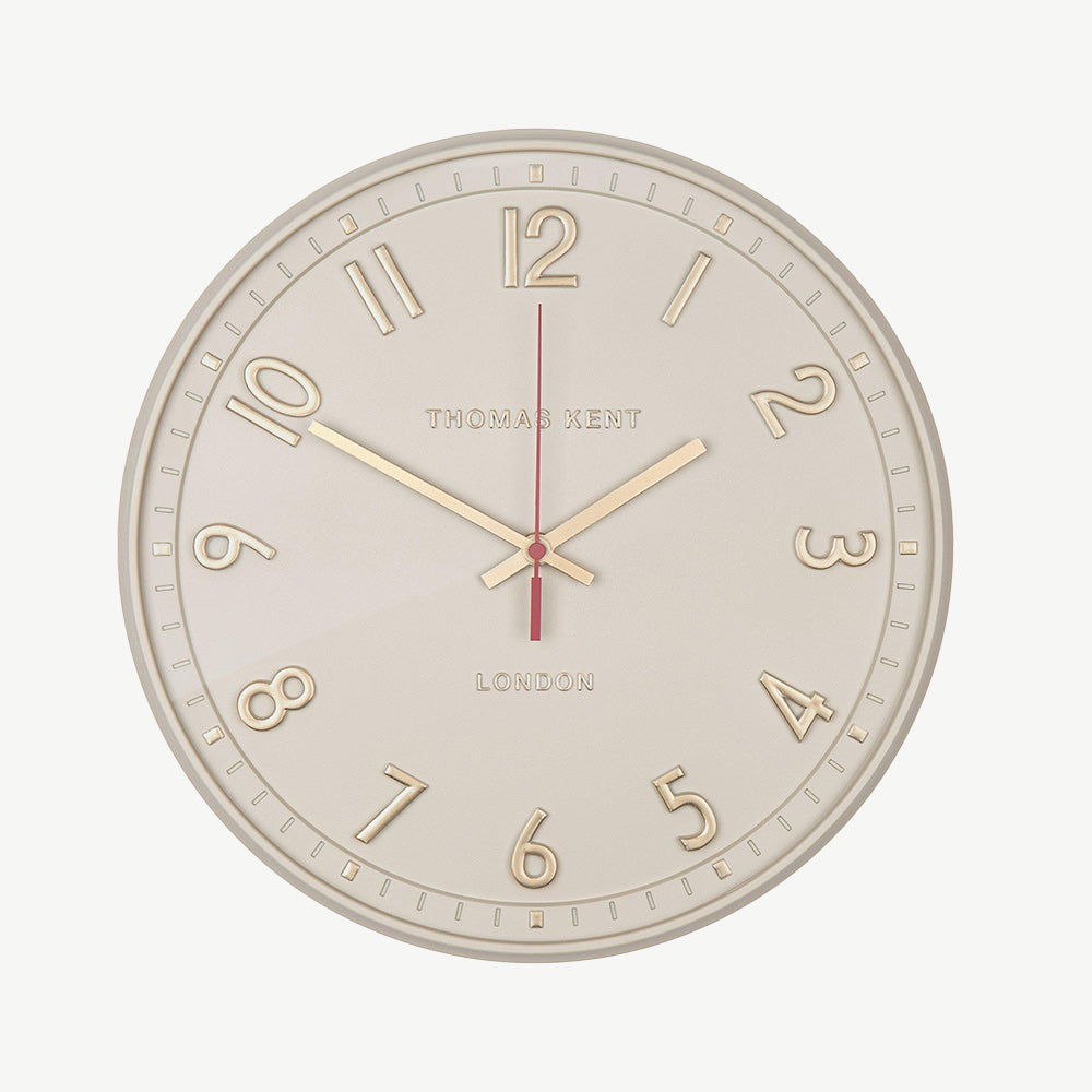 Tresco wall clock in linen