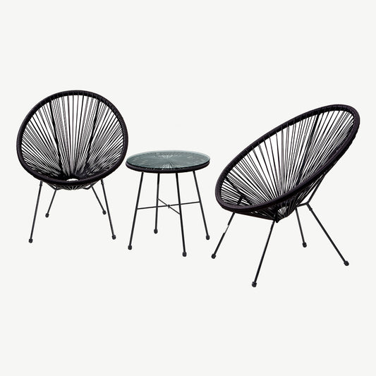 Blenheim Bistro Black Three Piece Set