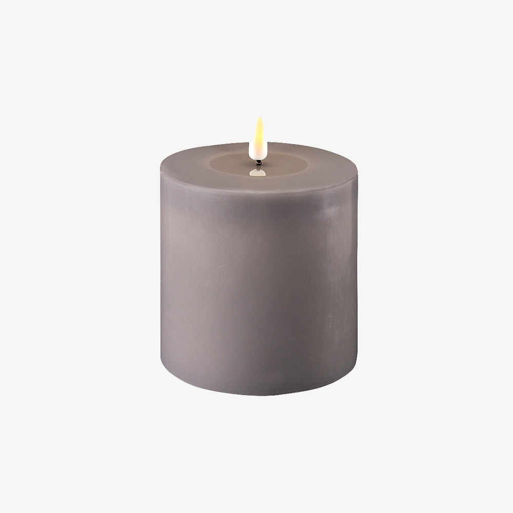 Real Wax LED Candle in Grey
