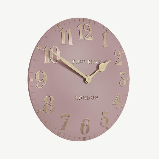 Arabic wall clock in blush pink
