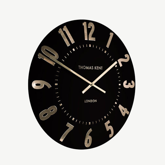 Mulberry wall clock in noir