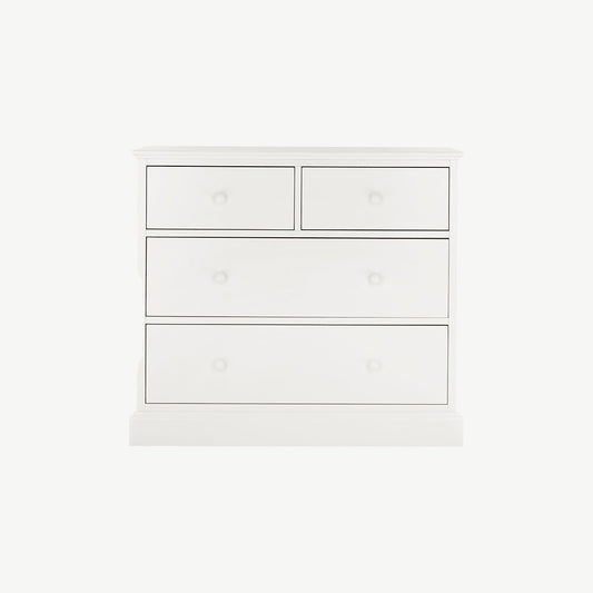 2 and 2 drawer chest in painted white

