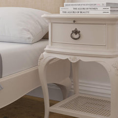 Ivory 1 Drawer Bedside Cabinet