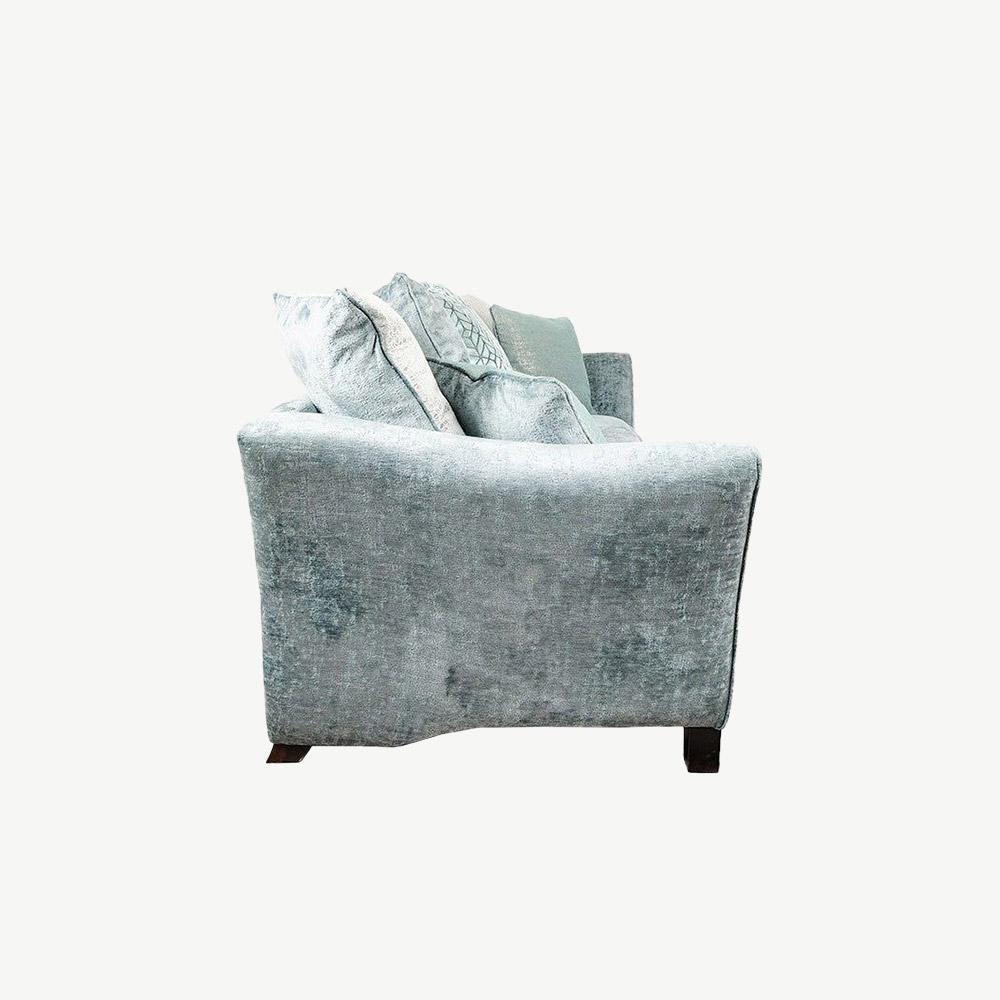 Roma 4 Seater Pillow Back Sofa 2 in Finesse-Lagoon