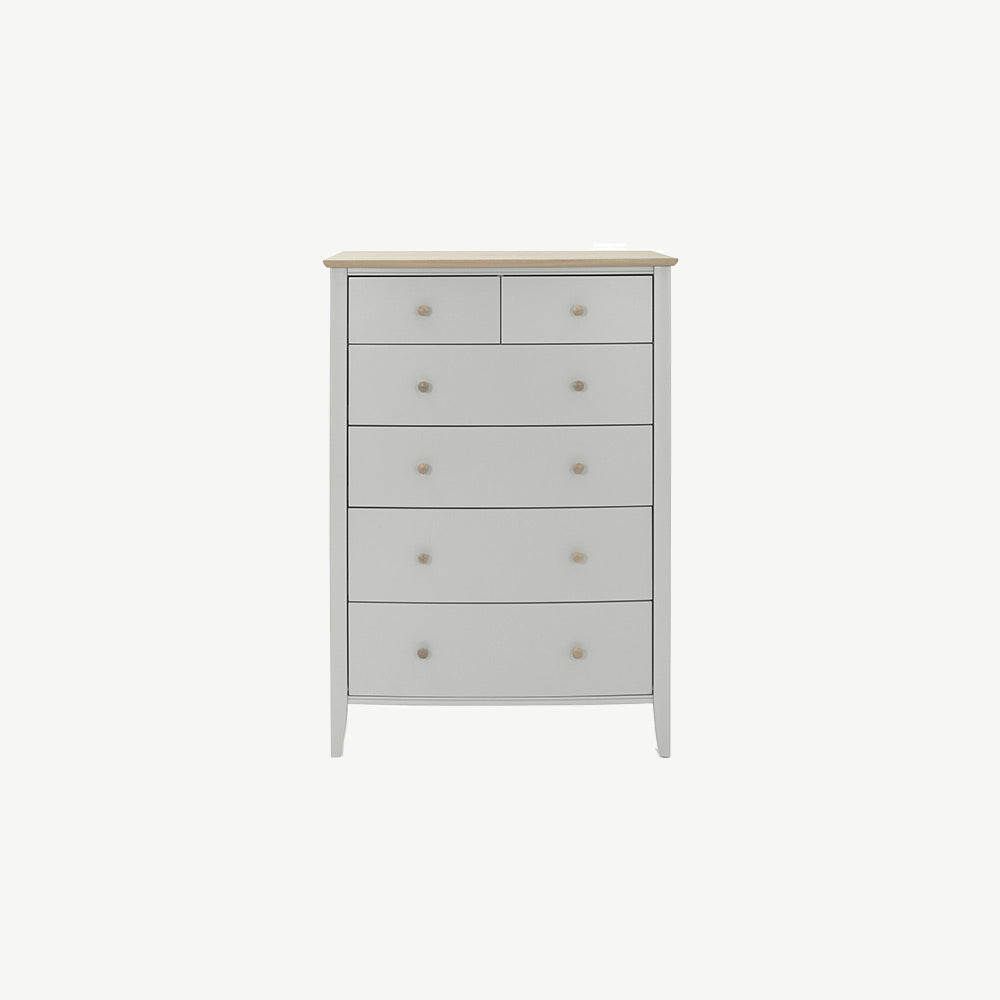 Runswick Scandi Oak & Soft Grey 4&2 Drawer Chest