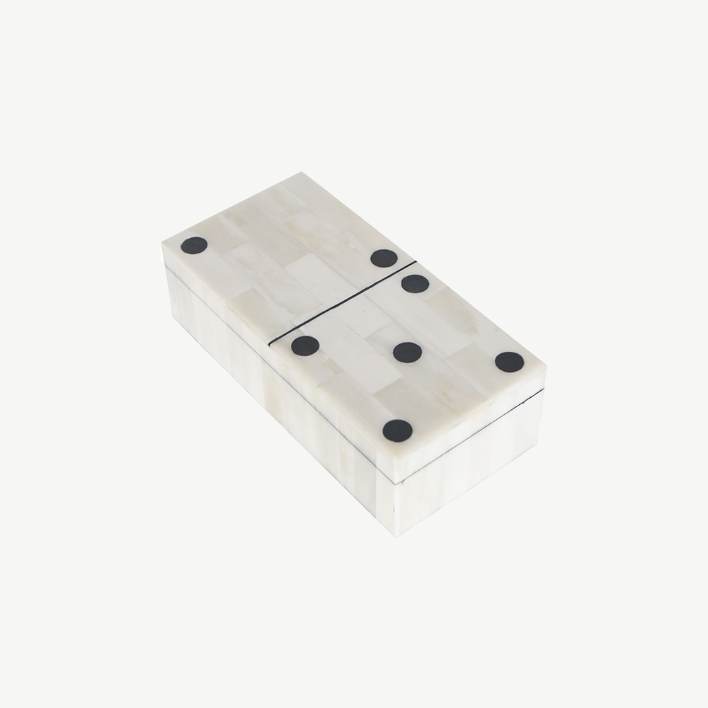 Chollerford Bone Inlay Dominoes Box