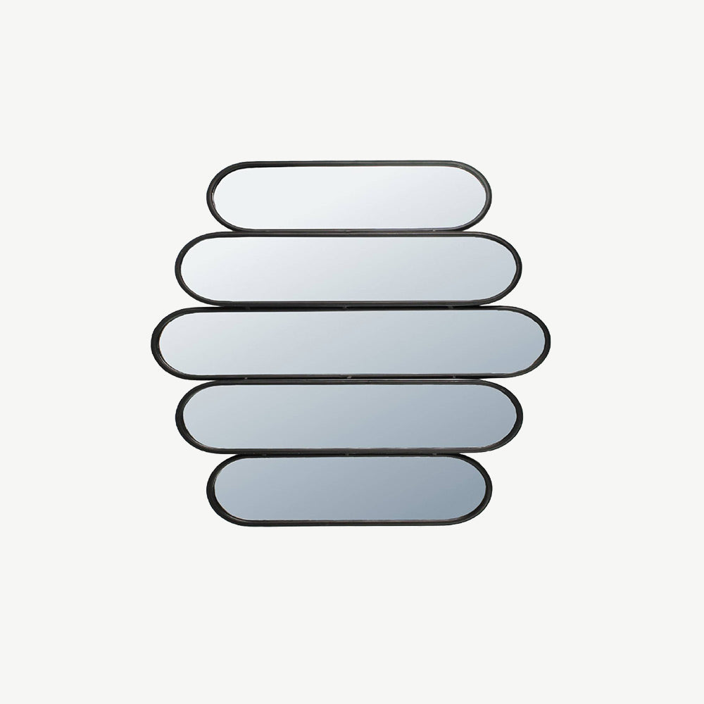 Small Stacked Oval Mirror