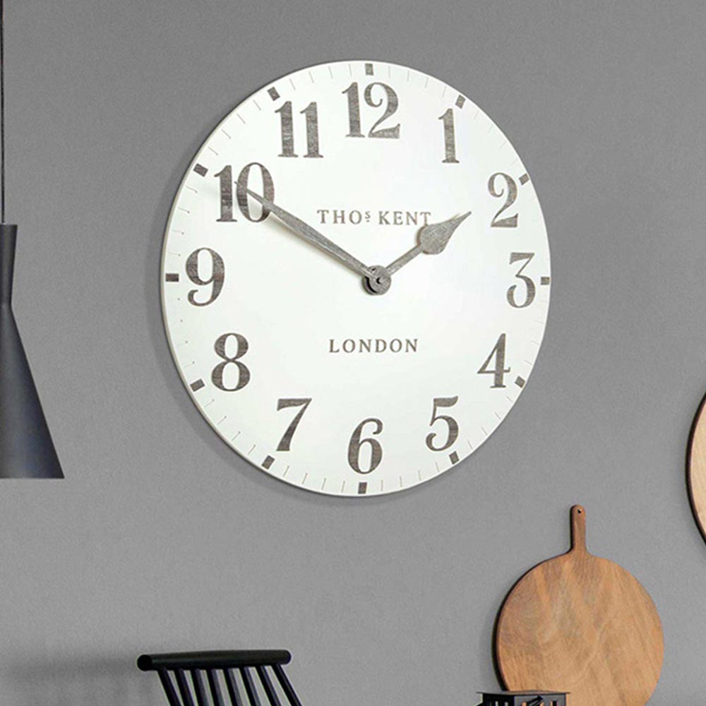 Modern 20" Limestone Arabic Wall Clock