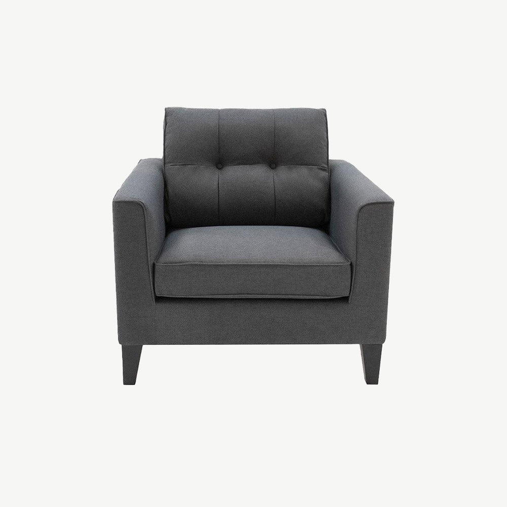 Aubrey 1 Seater Armchair 1 in Charcoal