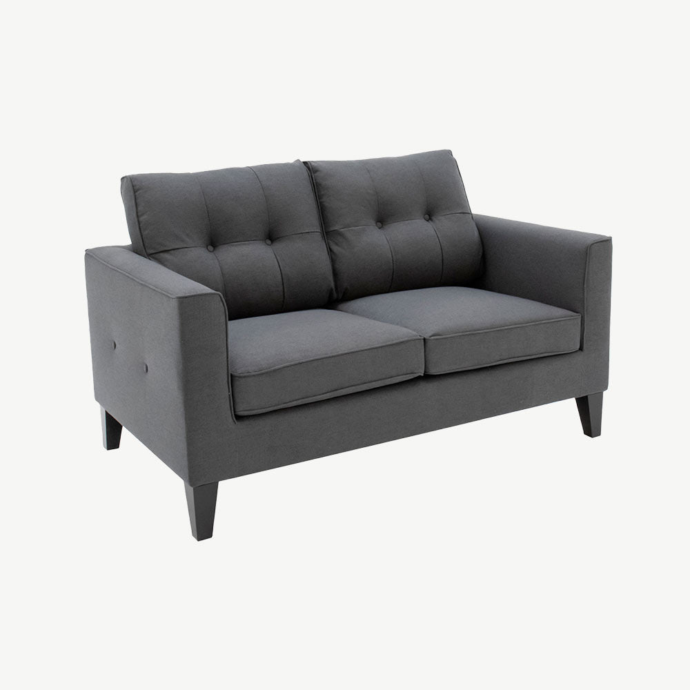 Aubrey 2 Seater Armchair 2 in Charcoal