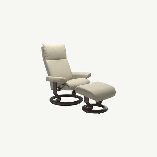 Stressless® Aura Classic Chair and Stool