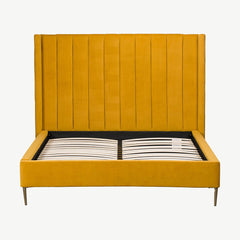 Millie High Bedstead Front in Turmeric