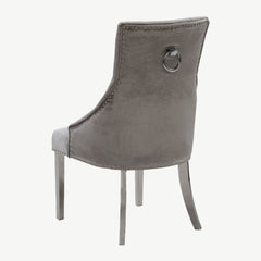 Belvedere Dining Chair in Pewter-Silver