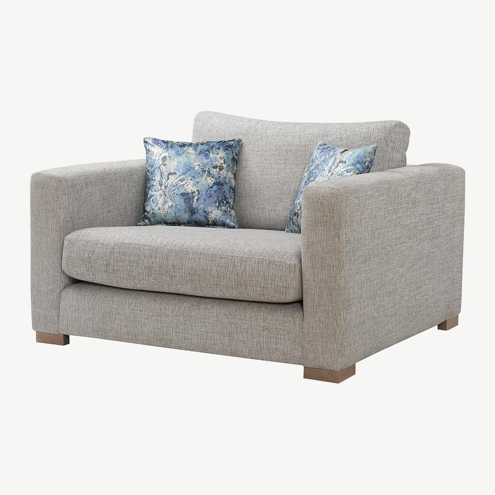 Brockley Snuggler Armchair 3 in Piero-Zinc