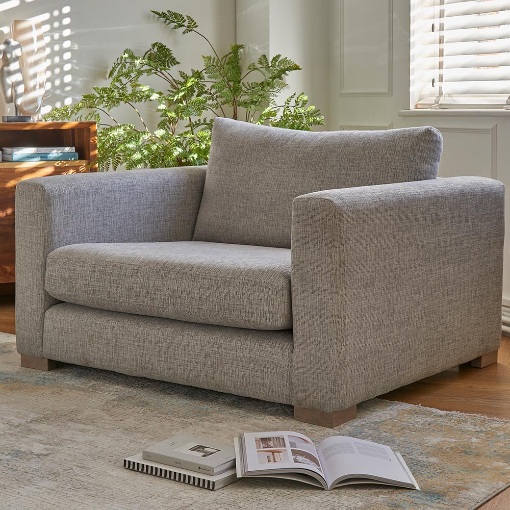 Brockley Snuggler Armchair 6 in Piero-Zinc
