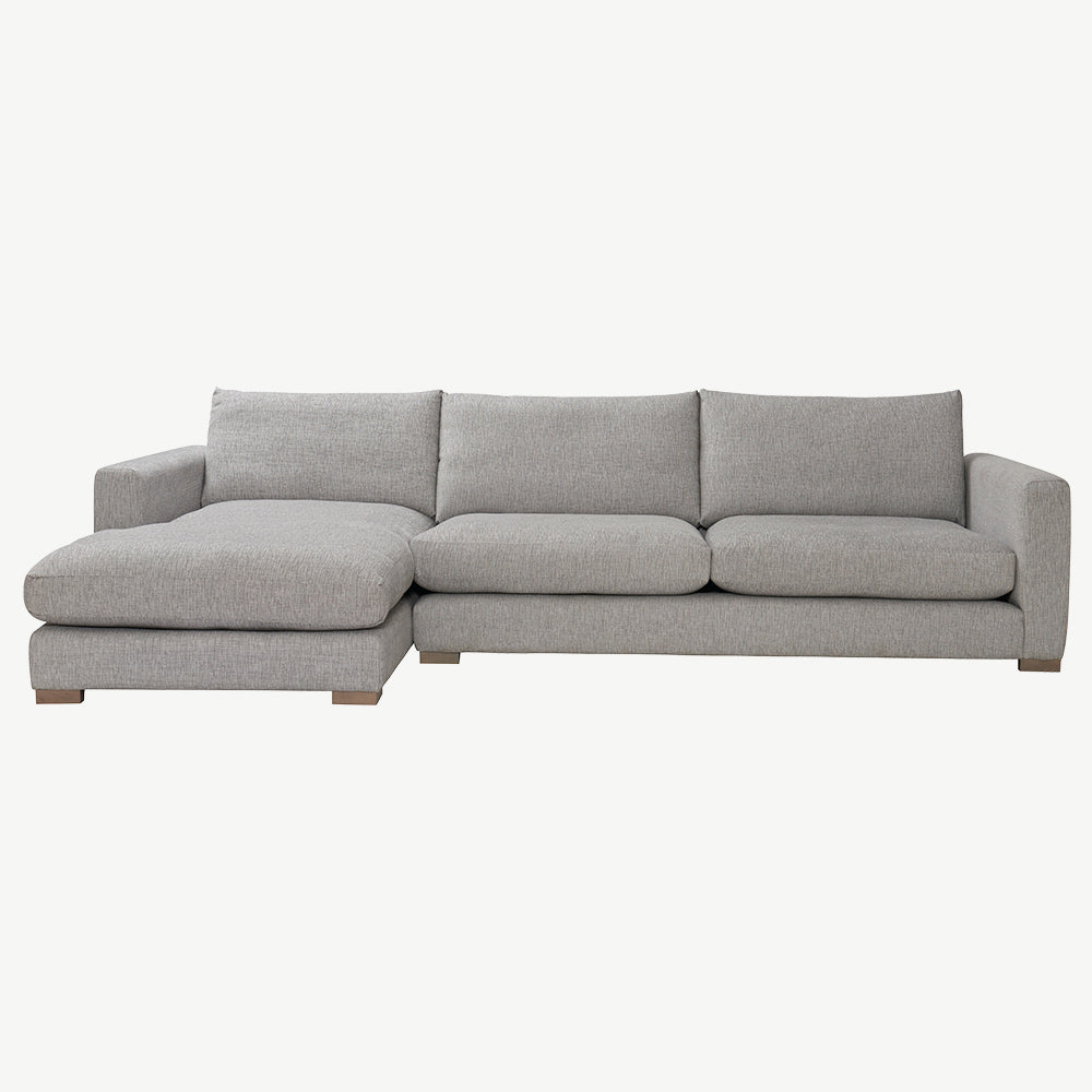 Brockley Large Chaise Sofa 3 in Piero-Zinc