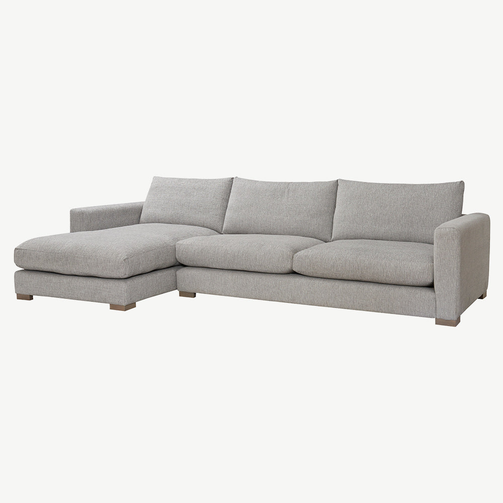 Brockley Large Chaise Sofa 4 in Piero-Zinc