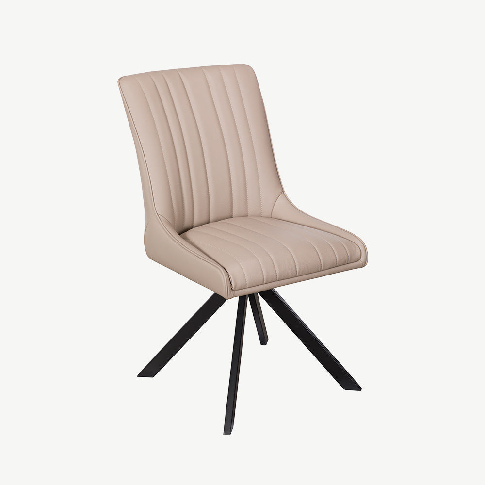 Chloe Dining Chair in Taupe-Faux-Leather