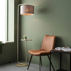 Sofia Champagne Floor Light With Table