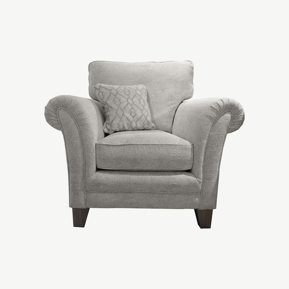 Claremont Chair in Limestone-Strato-Chenille-Plain