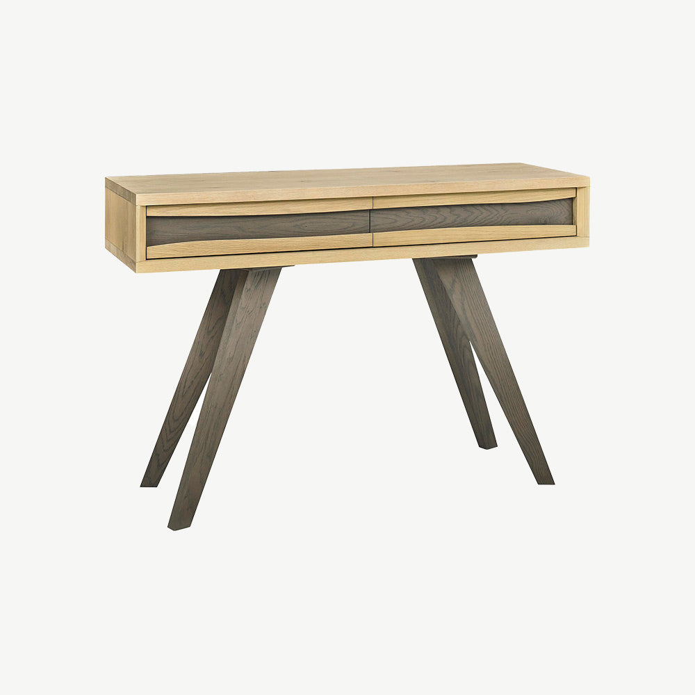 Flux Aged Oak Console Table with Drawers
