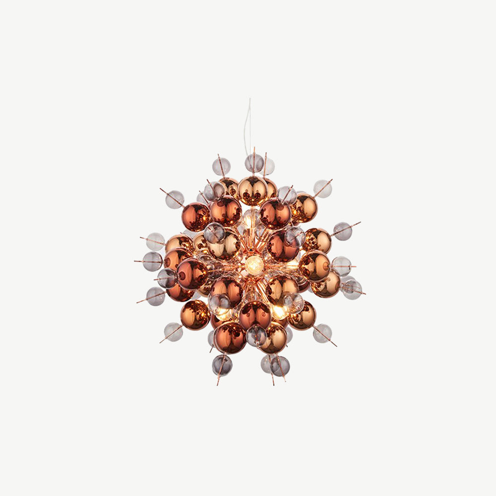 Copper Plated Glass Spherical Pendant Light - Arighi Bianchi