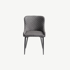 Alberta Chair in Dark-Grey-Leather-with-Black-Legs