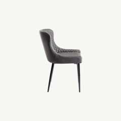 Alberta Chair in Dark-Grey-Leather-with-Black-Legs
