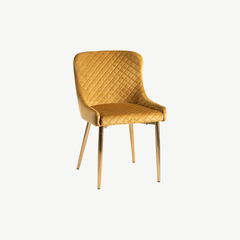 Alberta Chair in Mustard-Velvet-with-Matt-Gold-Legs