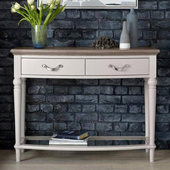 Dieppe Washed Oak & Grey Console Table