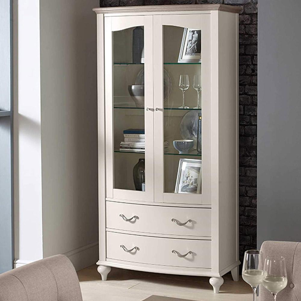 Dieppe Washed Oak & Display Cabinet