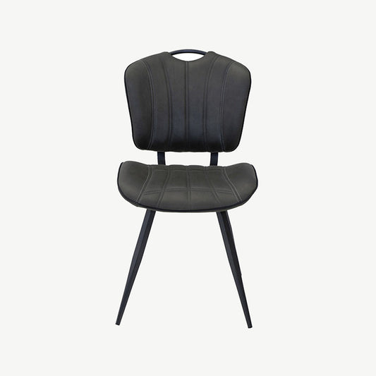 Healey Vegan Leather Dining Chair in Grey