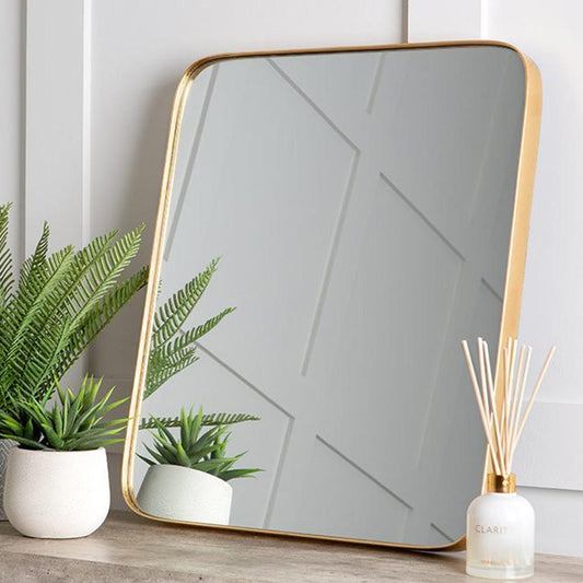 Gold Frame Rectangular Mirror