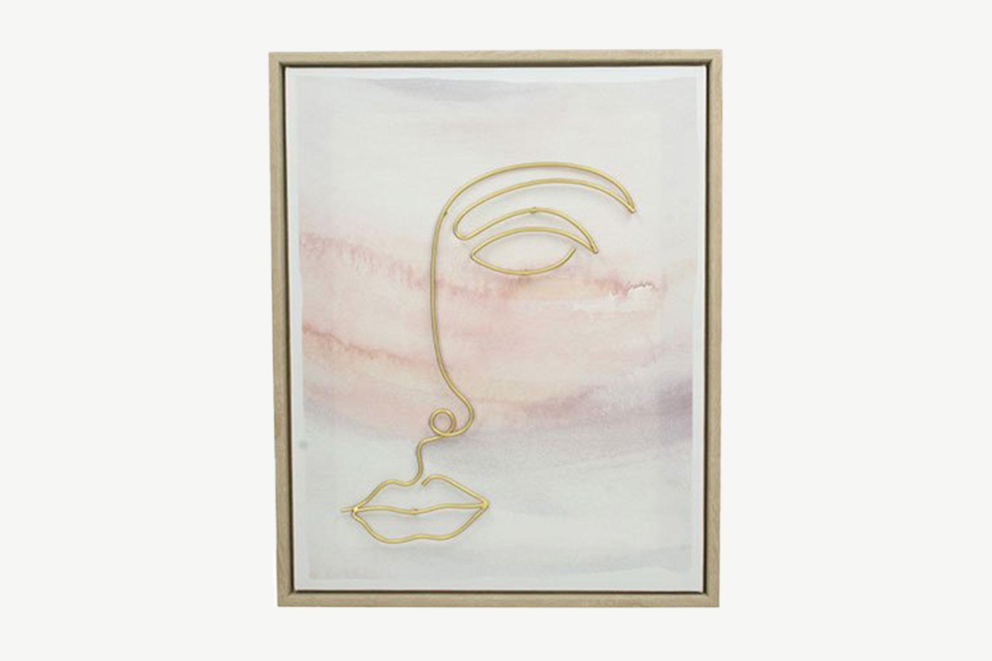 Gold Watercolour Abstract Portrait Wall Art