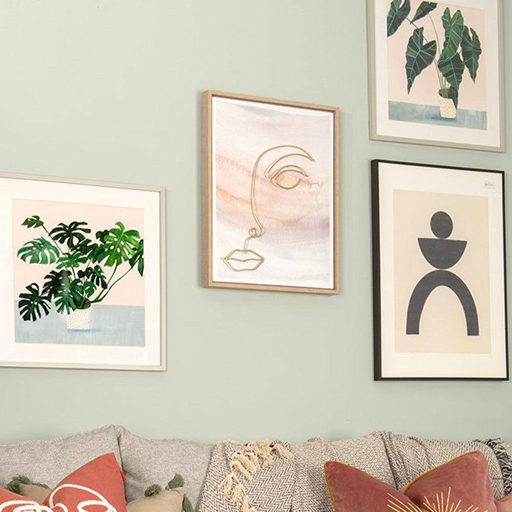 Gold Watercolour Abstract Portrait Wall Art