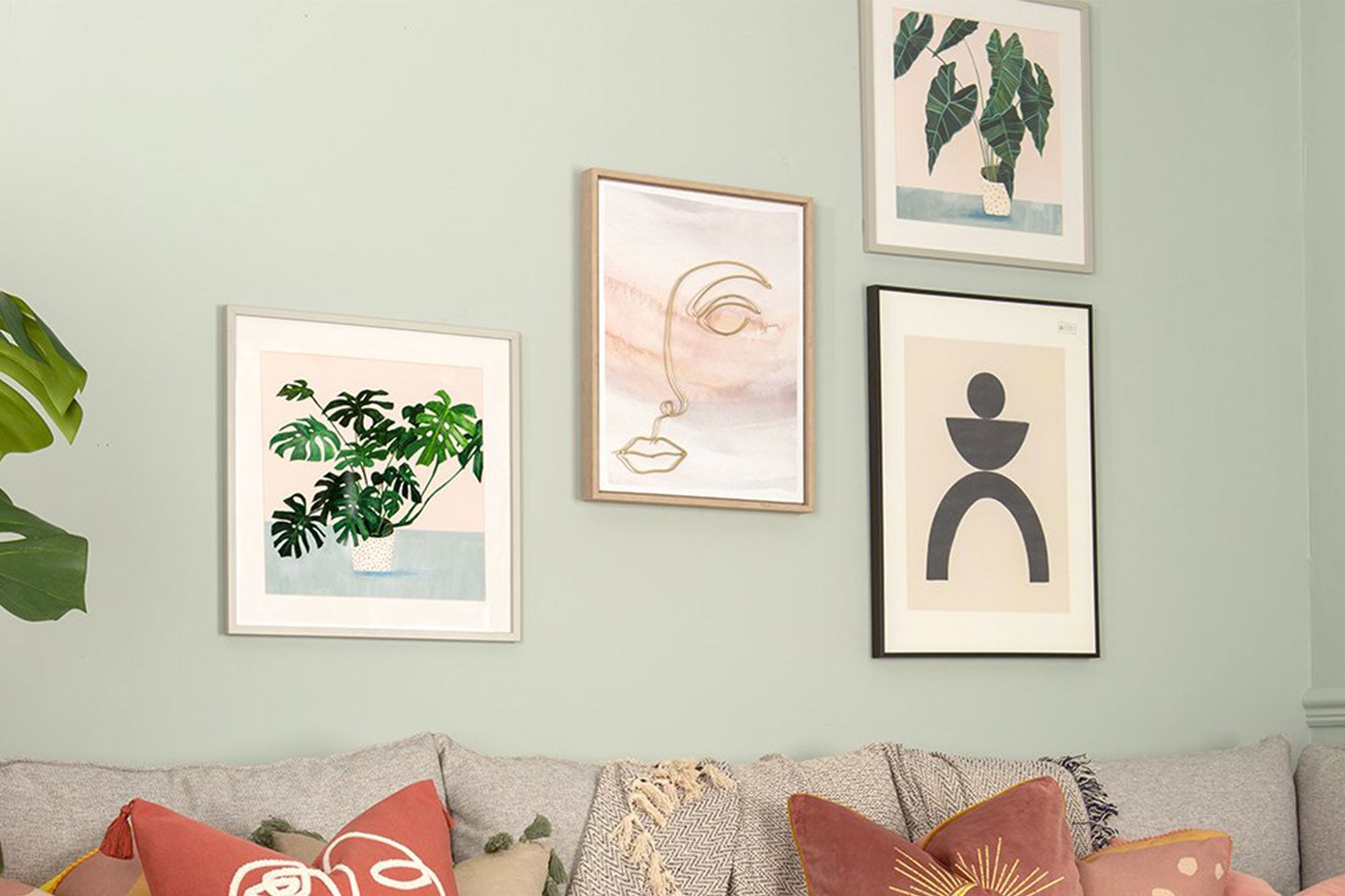 Gold Watercolour Abstract Portrait Wall Art